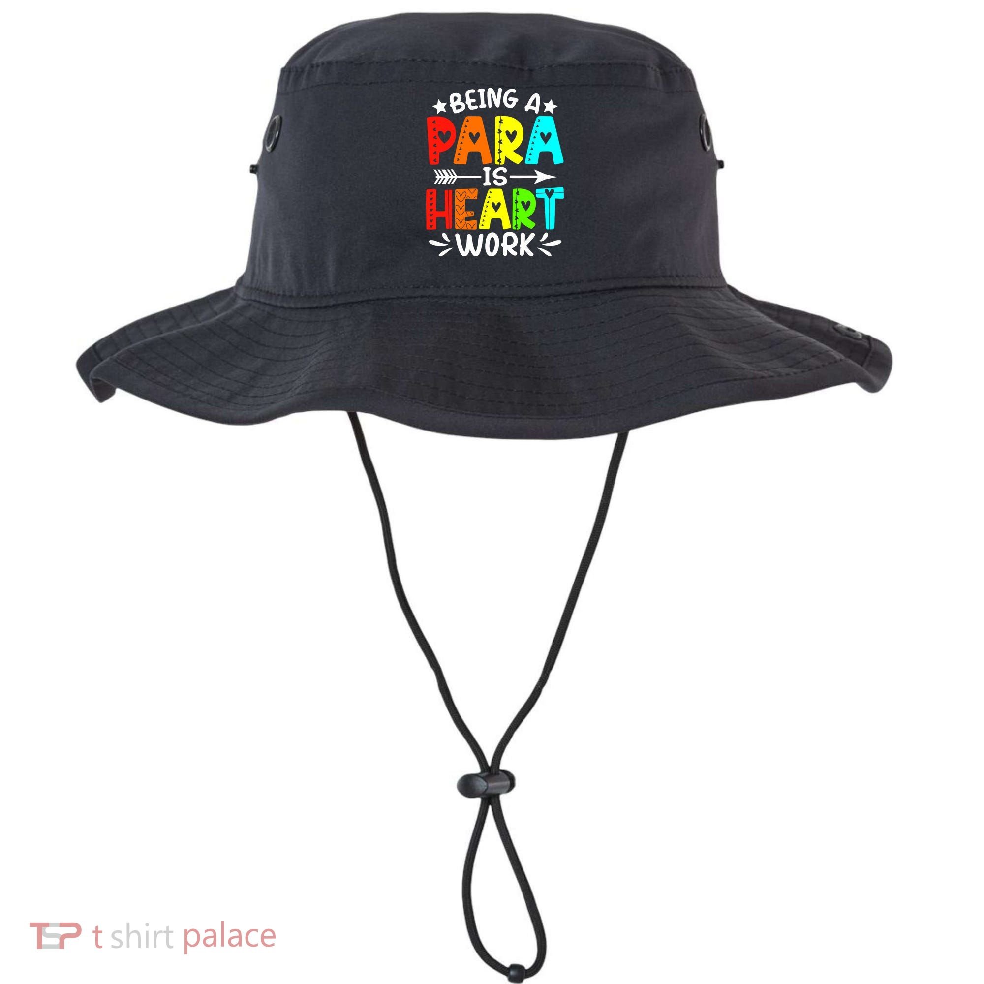 Being Para Heart Work Paraprofessional Back To School Bucket Hat