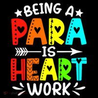 Being Para Heart Work Paraprofessional Back To School Bucket Hat thumb 4