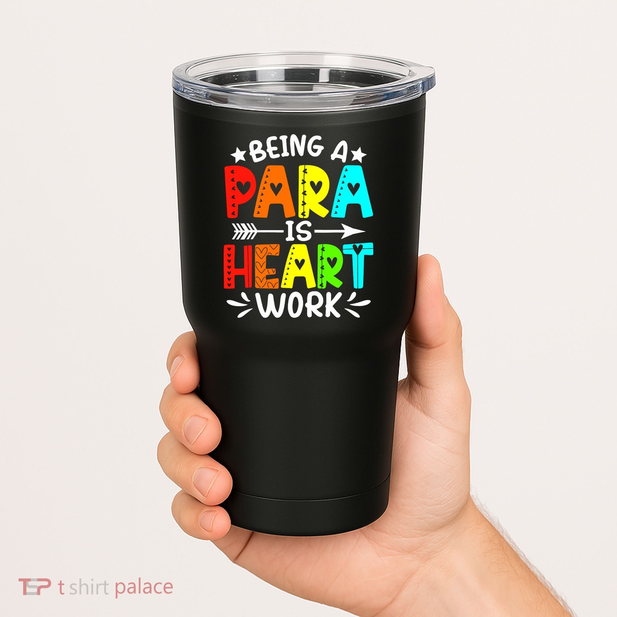 Being Para Heart Work Paraprofessional Back To School Tumbler