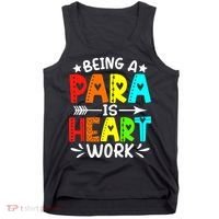 Being Para Heart Work Paraprofessional Back To School Tank Top thumb 0