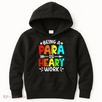 Being Para Heart Work Paraprofessional Back To School Kids Hoodie thumb 0