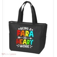 Being Para Heart Work Paraprofessional Back To School Tote Bag thumb 3