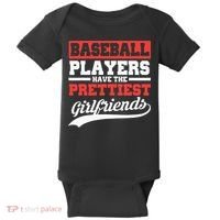 Baseball Players Have The Prettiest Girlfriends Baseball Baby Bodysuit thumb 0