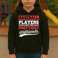 Baseball Players Have The Prettiest Girlfriends Baseball Kids Hoodie thumb 3