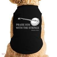 Banjo Praise Him With The Strings Bluegrass Guitar Doggie Tank thumb 0