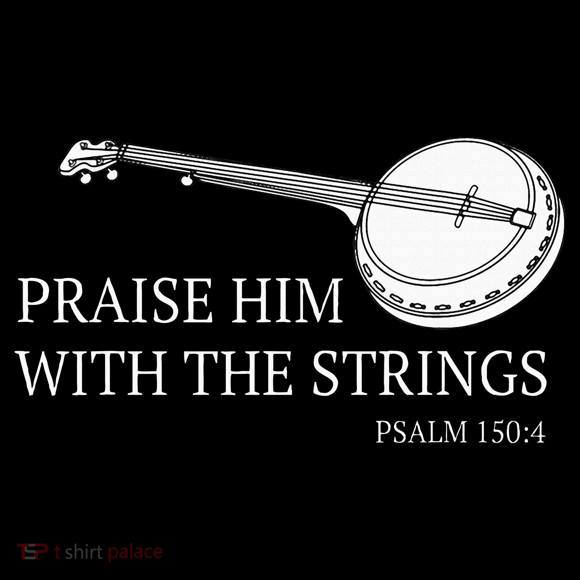 Banjo Praise Him With The Strings Bluegrass Guitar Long Sleeve Shirt