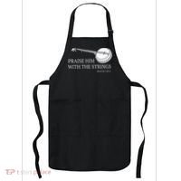 Banjo Praise Him With The Strings Bluegrass Guitar Apron thumb 0