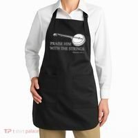 Banjo Praise Him With The Strings Bluegrass Guitar Apron thumb 2