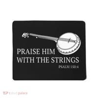 Banjo Praise Him With The Strings Bluegrass Guitar Mousepad thumb 0