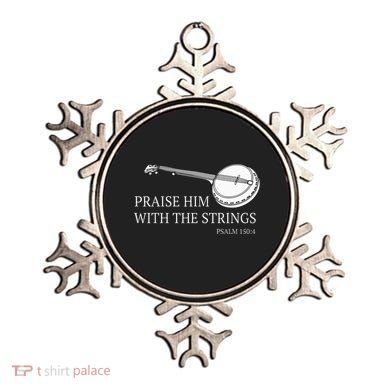 Banjo Praise Him With The Strings Bluegrass Guitar Ornament