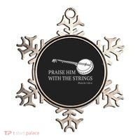 Banjo Praise Him With The Strings Bluegrass Guitar Ornament thumb 0