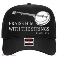 Banjo Praise Him With The Strings Bluegrass Guitar Hat thumb 0