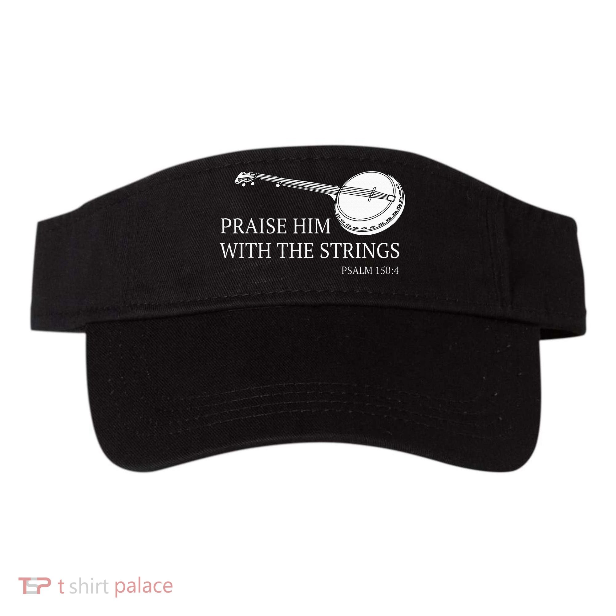 Banjo Praise Him With The Strings Bluegrass Guitar Visor