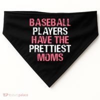 Baseball Players Have The Prettiest Moms Baseball USA-Made Doggie Bandana thumb 0