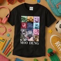 Baby Pygmy Hippo Moo Deng Era Kids T-Shirt thumb 3