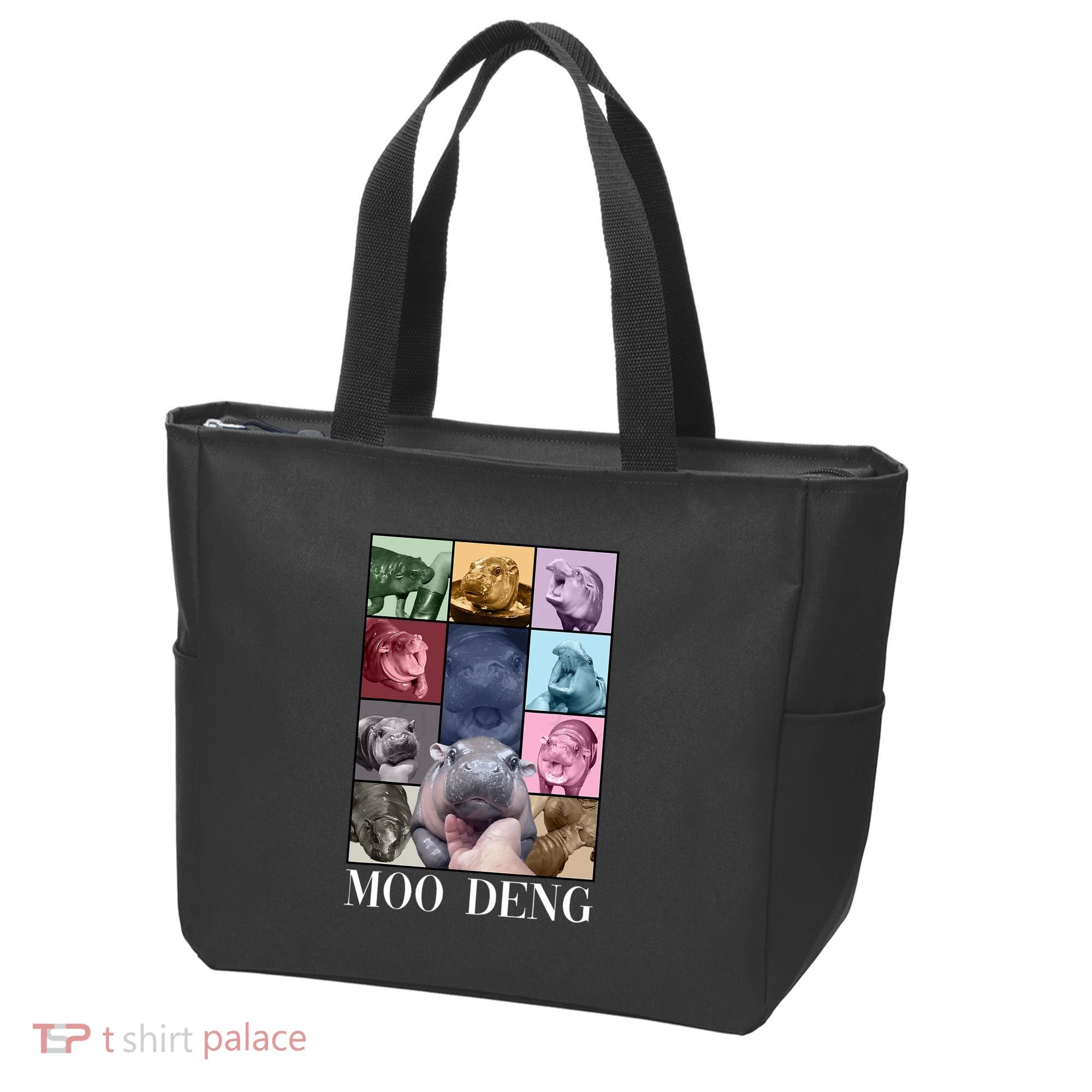 Baby Pygmy Hippo Moo Deng Era Tote Bag