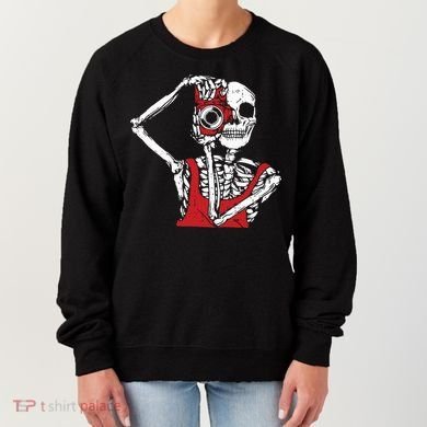 Bone Photographer Halloween Costume Skeleton Lover Women's Sweatshirt