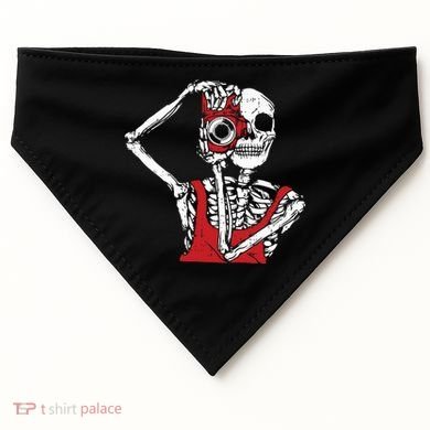 Bone Photographer Halloween Costume Skeleton Lover USA-Made Doggie Bandana