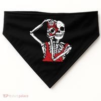 Bone Photographer Halloween Costume Skeleton Lover USA-Made Doggie Bandana thumb 0