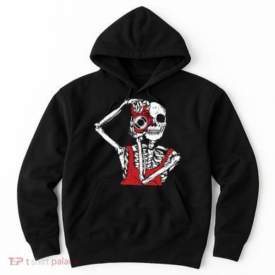 Bone Photographer Halloween Costume Skeleton Lover Hoodie