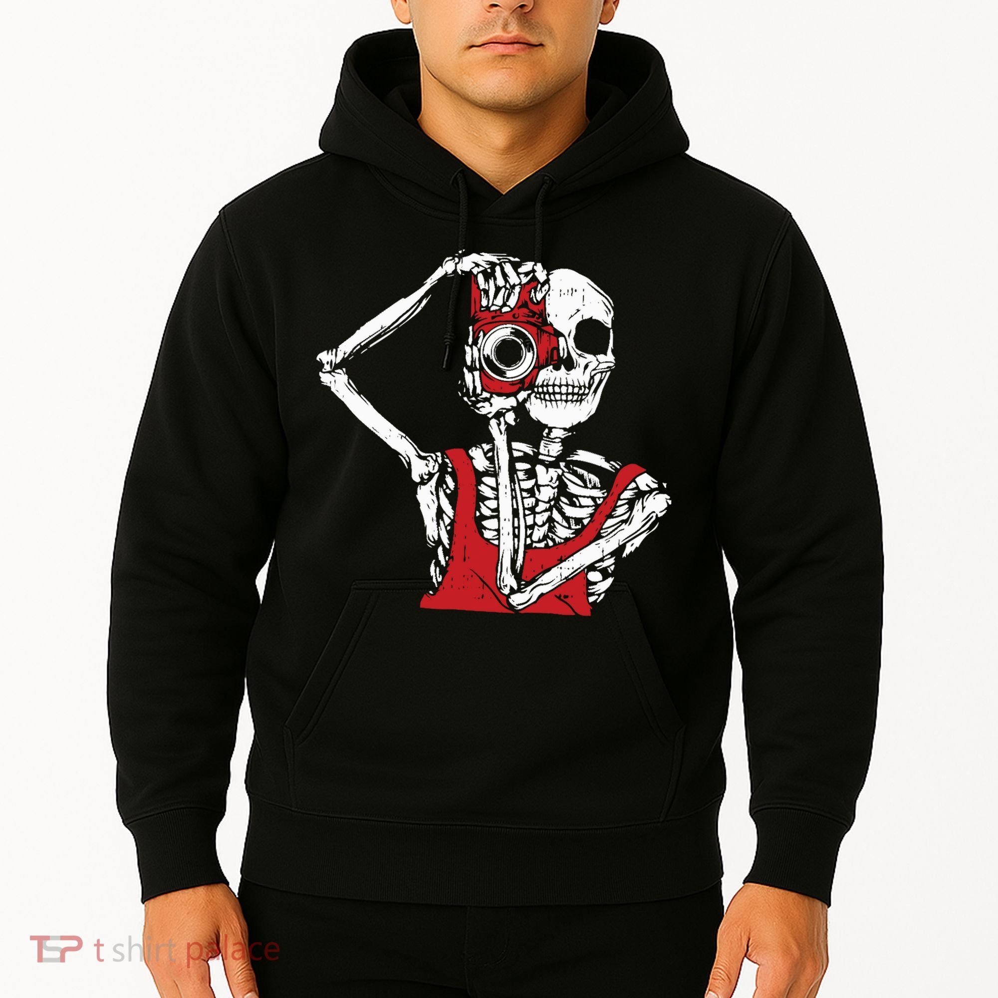 Bone Photographer Halloween Costume Skeleton Lover Hoodie