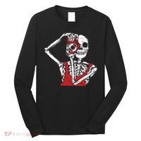 Bone Photographer Halloween Costume Skeleton Lover Long Sleeve Shirt thumb 0