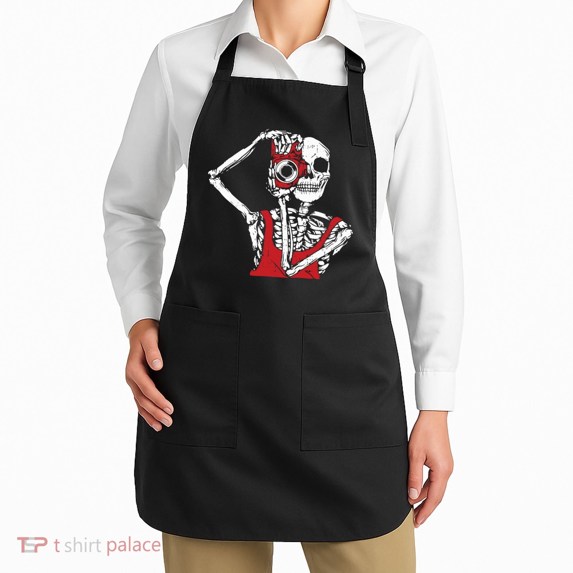Bone Photographer Halloween Costume Skeleton Lover Apron