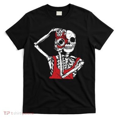 Bone Photographer Halloween Costume Skeleton Lover T-Shirt