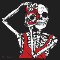 Bone Photographer Halloween Costume Skeleton Lover Beanie thumb 2