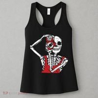 Bone Photographer Halloween Costume Skeleton Lover Women's Tank Top thumb 3