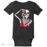 Bone Photographer Halloween Costume Skeleton Lover Baby Bodysuit thumb 0