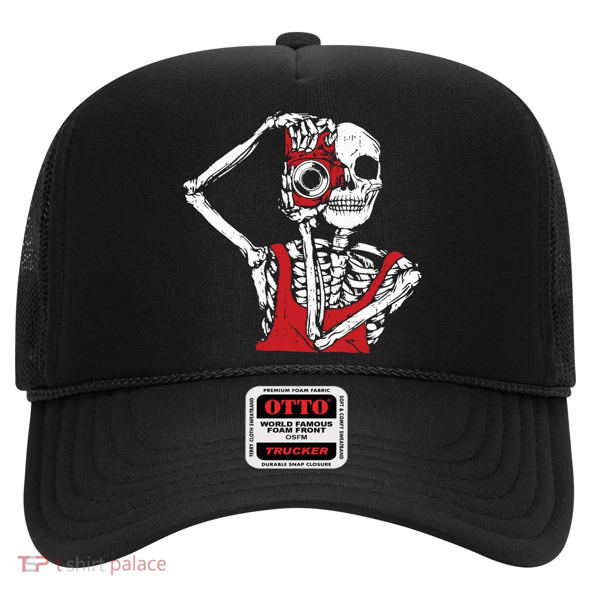 Bone Photographer Halloween Costume Skeleton Lover Hat
