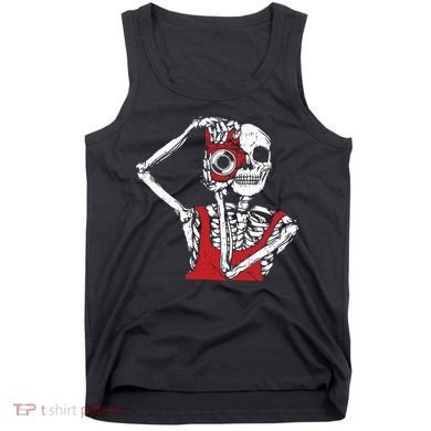 Bone Photographer Halloween Costume Skeleton Lover Tank Top