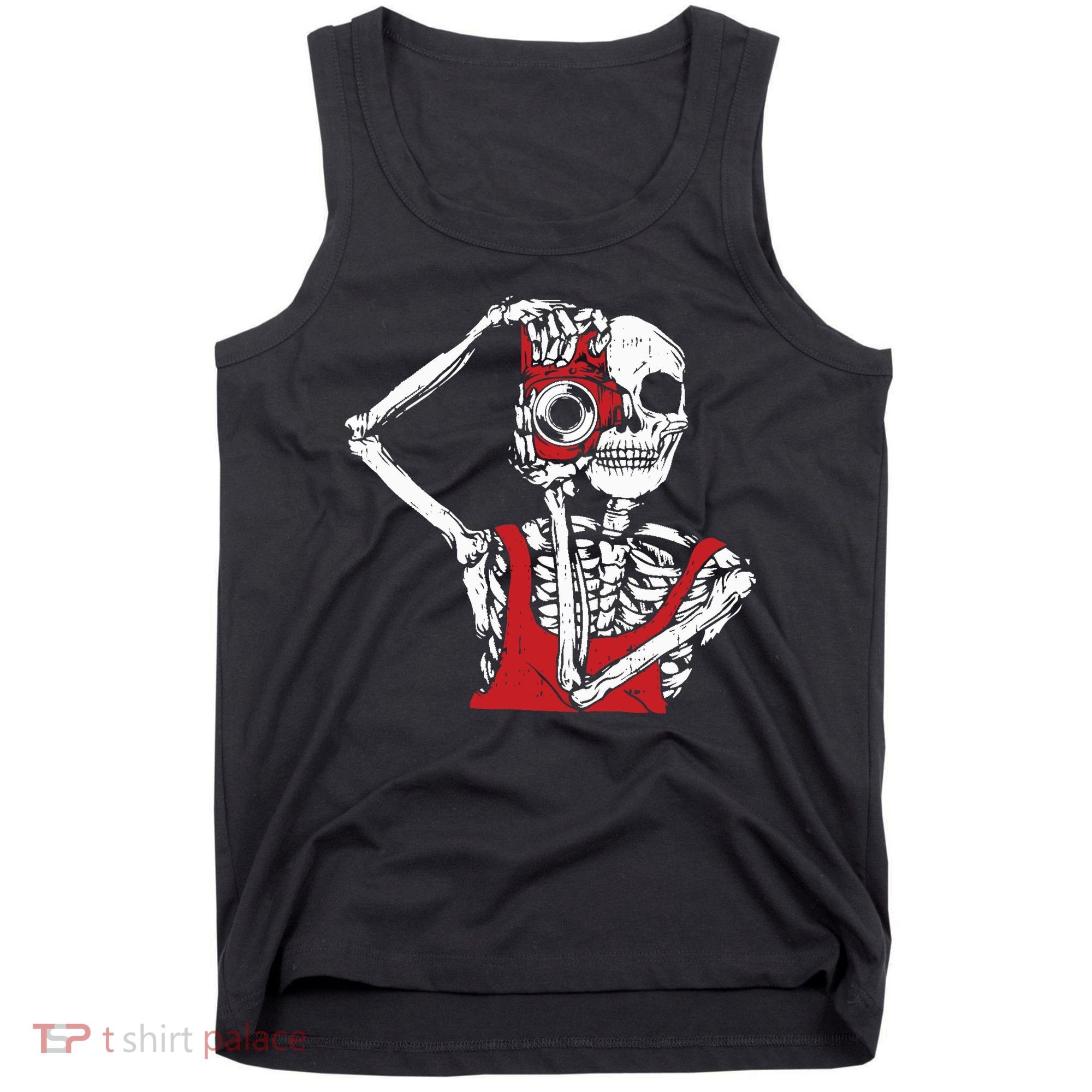 Bone Photographer Halloween Costume Skeleton Lover Tank Top