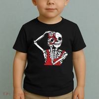 Bone Photographer Halloween Costume Skeleton Lover Toddler T-Shirt thumb 2
