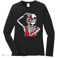 Bone Photographer Halloween Costume Skeleton Lover Women's Long Sleeve Shirt thumb 0