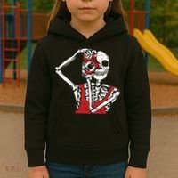 Bone Photographer Halloween Costume Skeleton Lover Kids Hoodie thumb 3