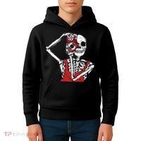 Bone Photographer Halloween Costume Skeleton Lover Kids Hoodie thumb 4