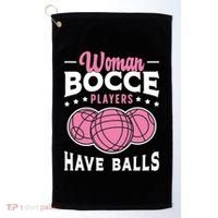 Bocce Players Have Balls Loves Boules Sport Bocce Ball Gift Golf Towel thumb 0