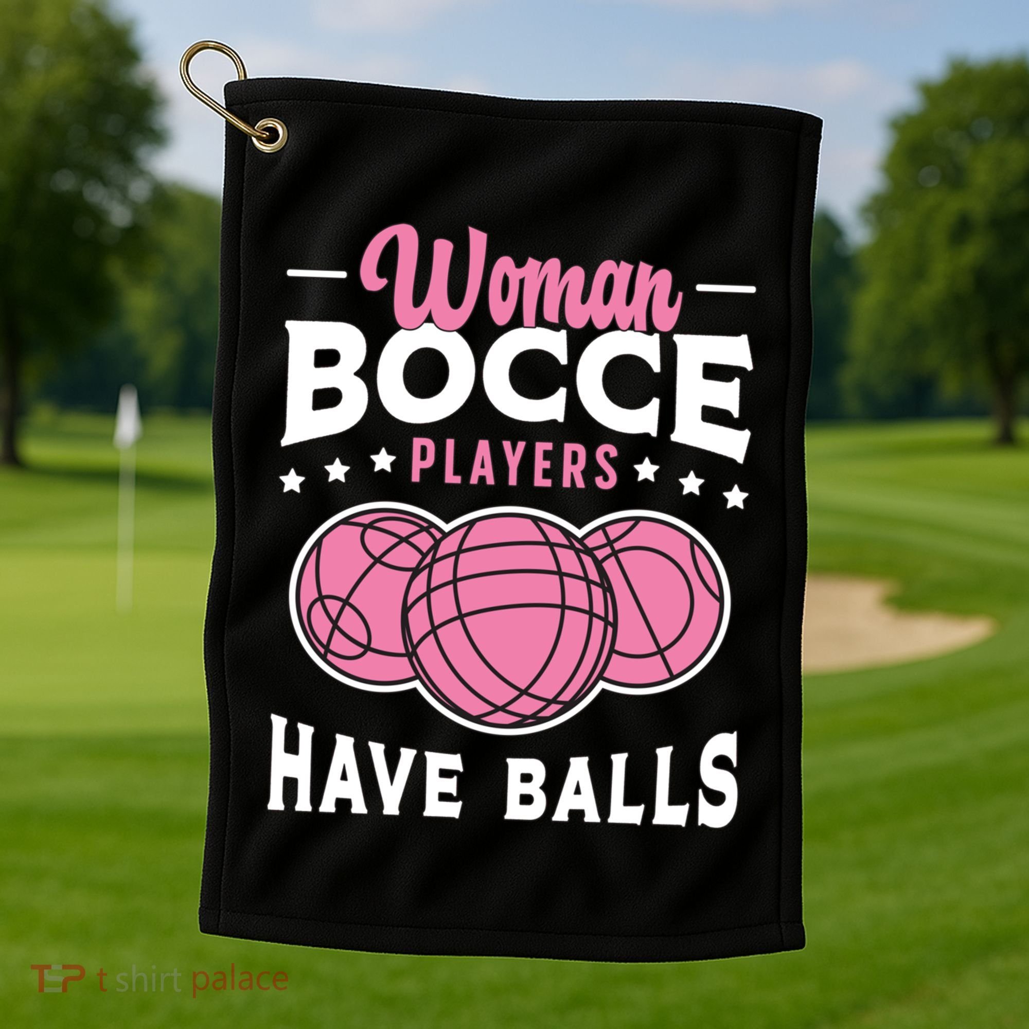 Bocce Players Have Balls Loves Boules Sport Bocce Ball Gift Golf Towel