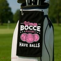 Bocce Players Have Balls Loves Boules Sport Bocce Ball Gift Golf Towel thumb 2