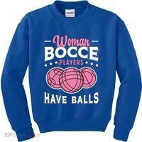 Bocce Players Have Balls Loves Boules Sport Bocce Ball Gift Kids Sweatshirt thumb 0