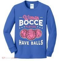 Bocce Players Have Balls Loves Boules Sport Bocce Ball Gift Kids Long Sleeve Shirt thumb 0