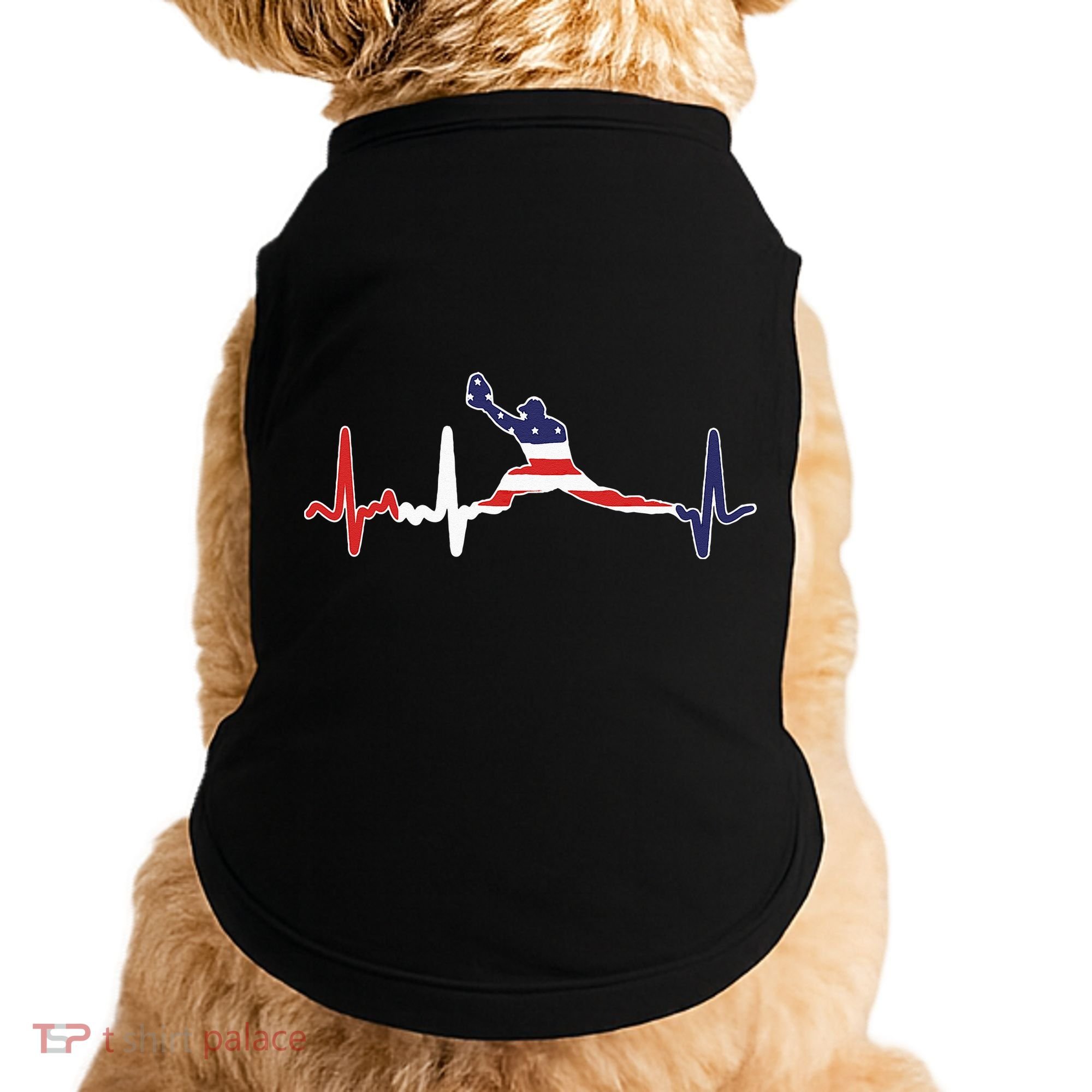 Baseball Player Heartbeat Baseball First Baseman Flag Doggie Tank