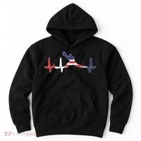 Baseball Player Heartbeat Baseball First Baseman Flag Hoodie thumb 0