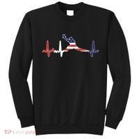 Baseball Player Heartbeat Baseball First Baseman Flag Sweatshirt thumb 0