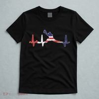 Baseball Player Heartbeat Baseball First Baseman Flag T-Shirt thumb 5
