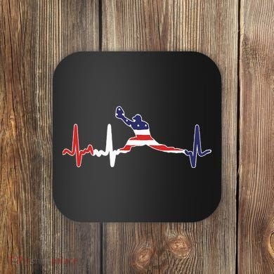 Baseball Player Heartbeat Baseball First Baseman Flag Coaster