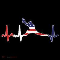 Baseball Player Heartbeat Baseball First Baseman Flag Mousepad thumb 1