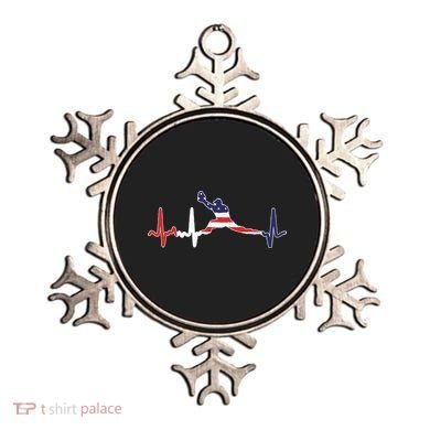Baseball Player Heartbeat Baseball First Baseman Flag Ornament
